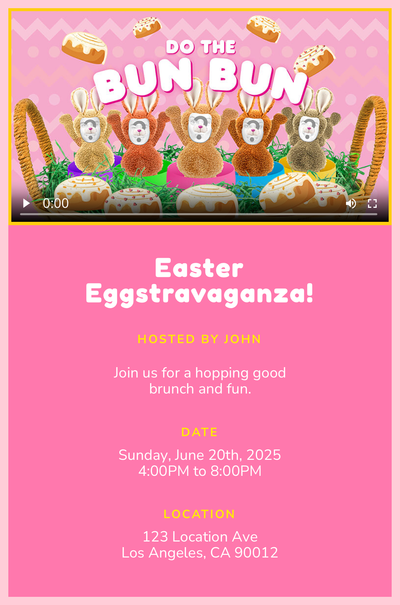 Do The Bun Bun Invitation