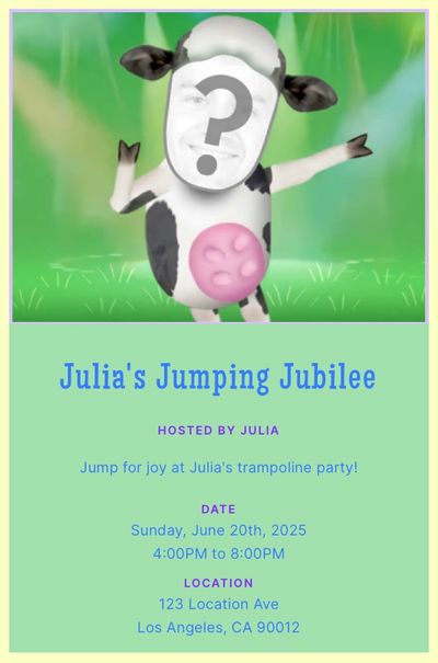 Cow Dance Invitation