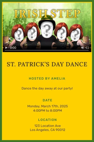 The Irish Step Invitation