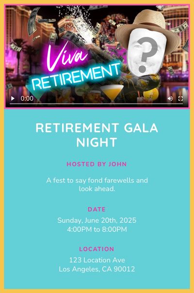 "The Stripper" by David Rose - VEGAS Retirement Invitation