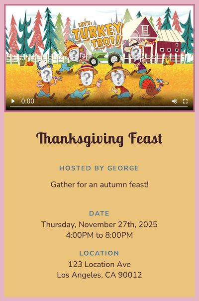 Turkey Trot Invitation