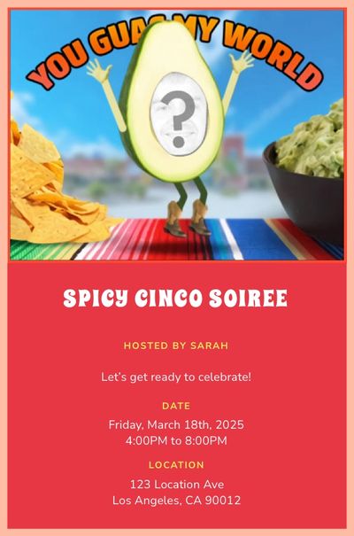 You Guac my World Invitation