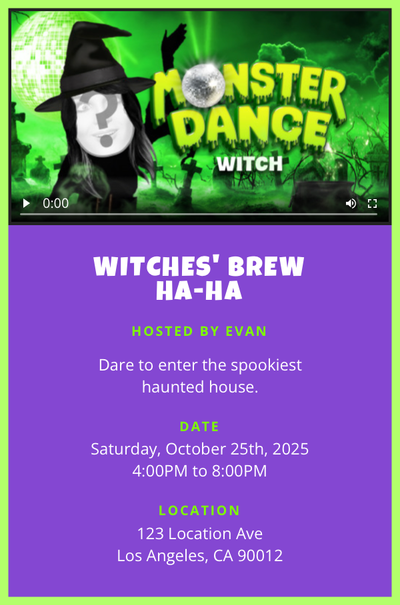 Monster Dance - Witch Invitation