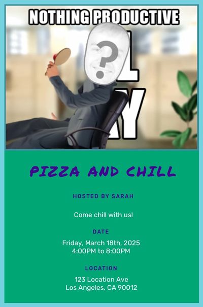 Nothing Productive Invitation