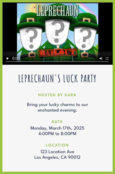 Leprechaun Bailout Invitation