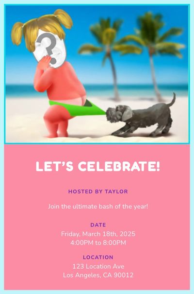 Classic Sunscreen Ad Invitation