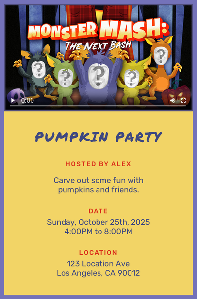Monster Mash: The Next Bash Invitation